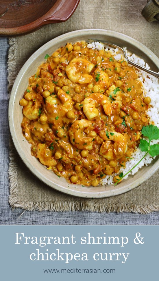 Fragrant shrimp and chickpea curry