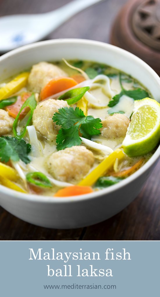 Malaysian fish ball laksa