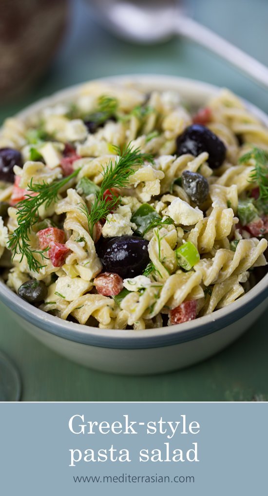 Greek-style pasta salad