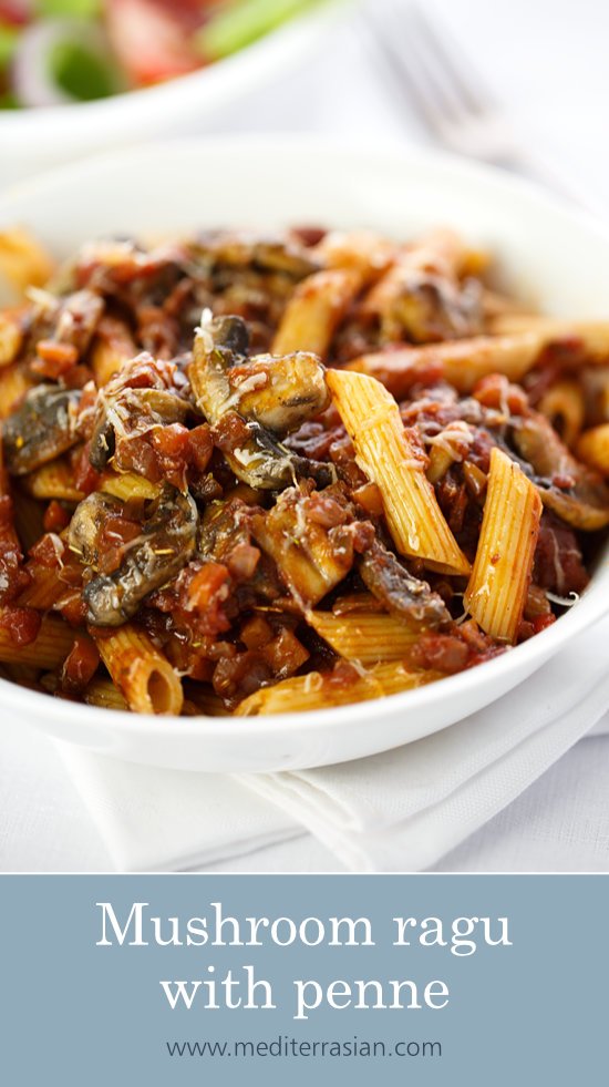 Mushroom ragu with penne