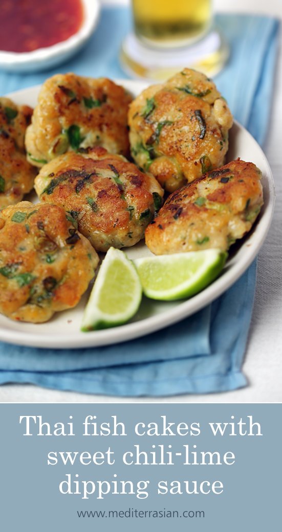 Thai fish cakes with sweet chili-lime dipping sauce