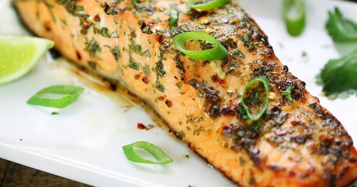 Thai-spiced baked salmon